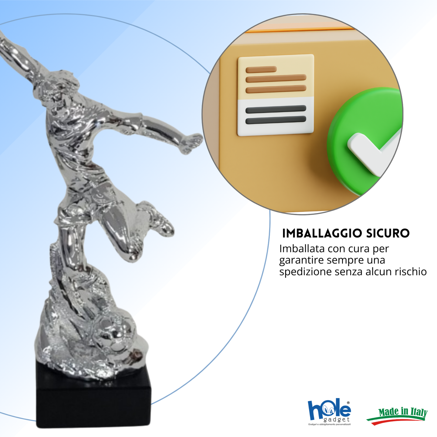 Premio calcistico personalizzato 26 cm | Cod. 14.550A