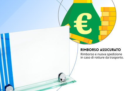 Trofeo in cristallo personalizzato 31x23x0,8 cm | Cod. 25.627M
