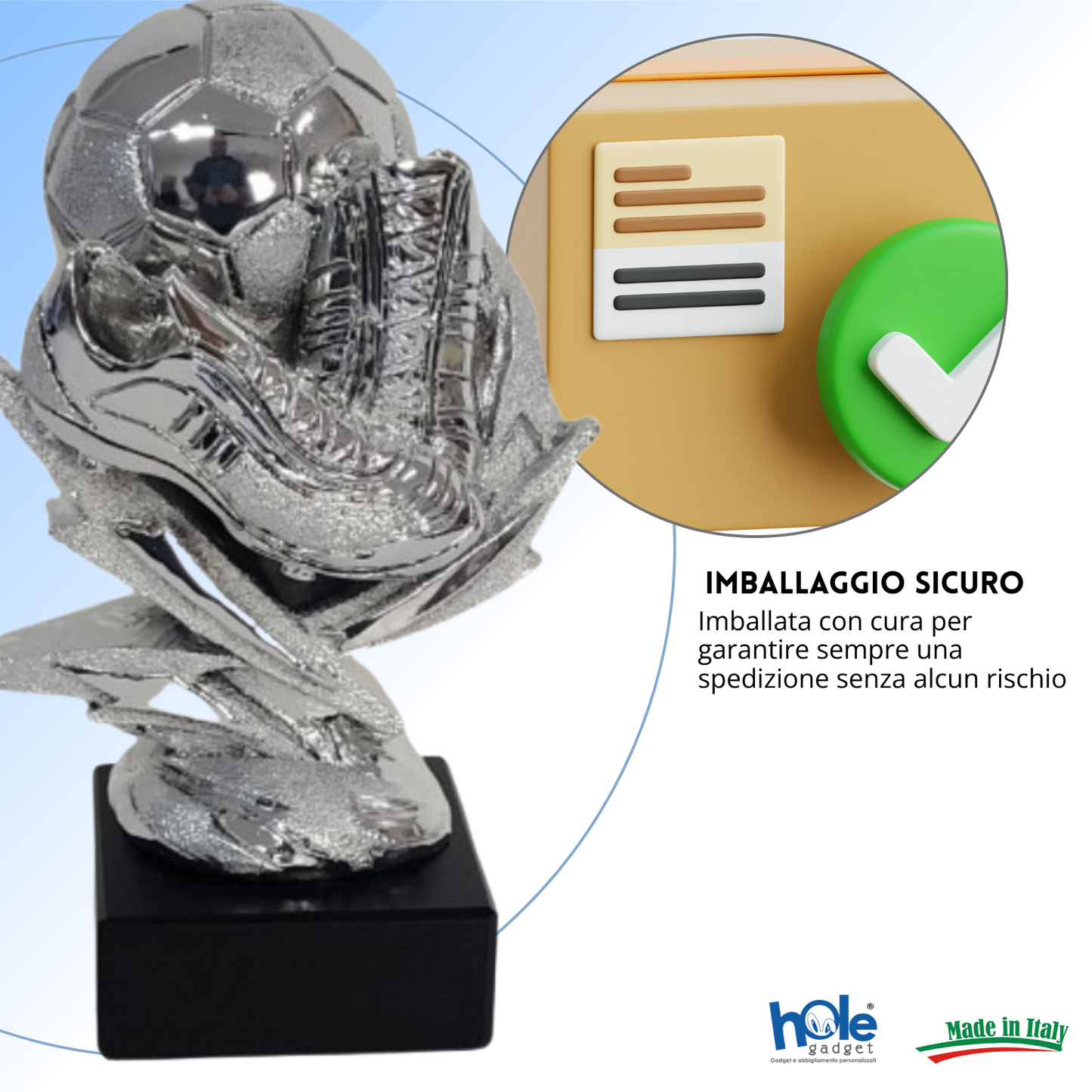 Premio calcistico personalizzato 19 cm | Cod. 14.550B