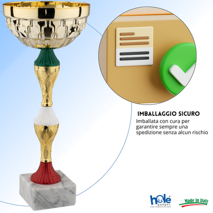Coppa da 37 cm in ABS con base in marmo | Cod. 12.941G