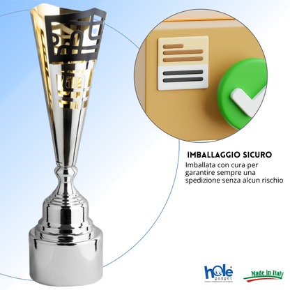 Trofeo in metallo da 56 cm peso da 2,1 Kg. | Cod. 3.123