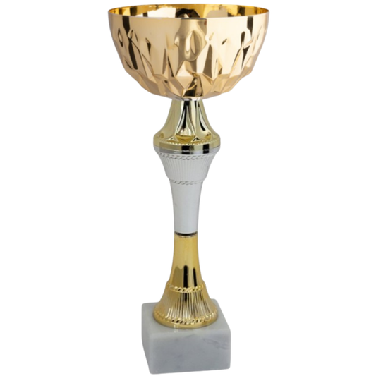 Coppa da 21 cm con tazza in metallo e base in marmo | Cod. 13.593G