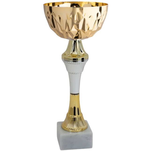 Coppa da 26 cm con tazza in metallo e base in marmo | Cod. 13.591G