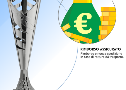 Coppa da 33 cm in ABS con base in marmo | Cod. 13.192S