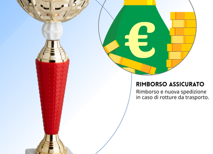 Coppa da 26 cm in metallo con base in marmo | Cod. 13.403G