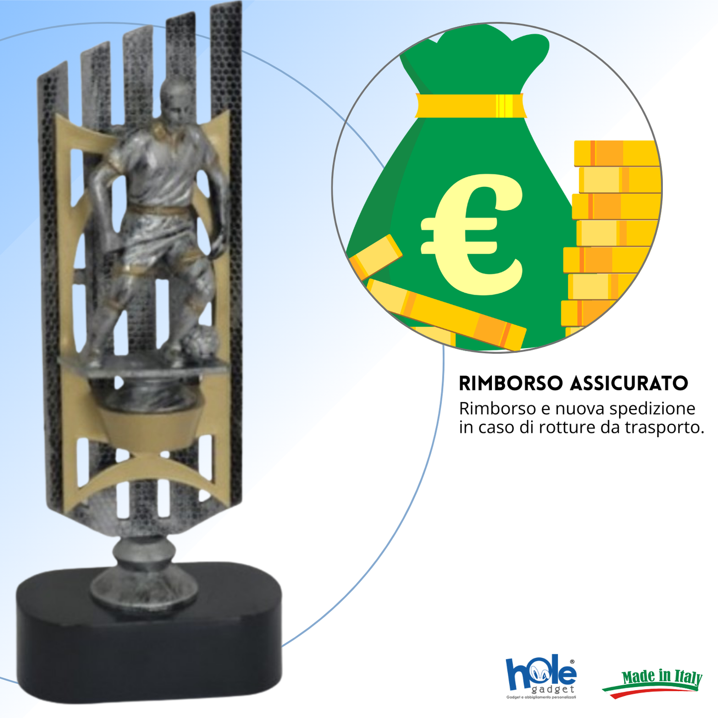 Premio calcistico personalizzato 27,5 cm | Cod. 14.518D