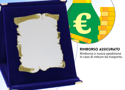 Targa personalizzata con astuccio 21x26 cm | Cod. 19.17.21B