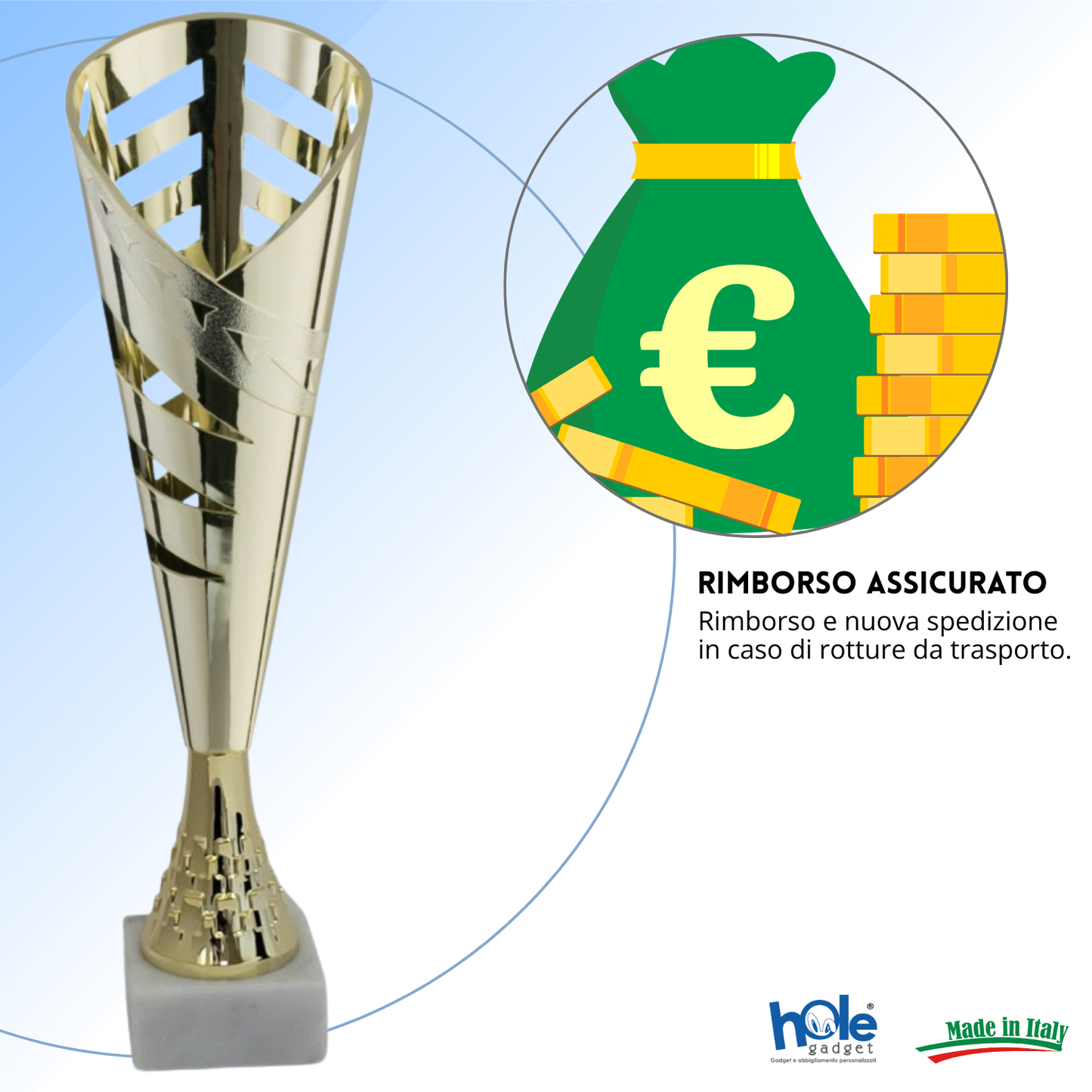 Tris di premiazioni economiche 35 - 33 - 31 cm | Cod. 13.199G