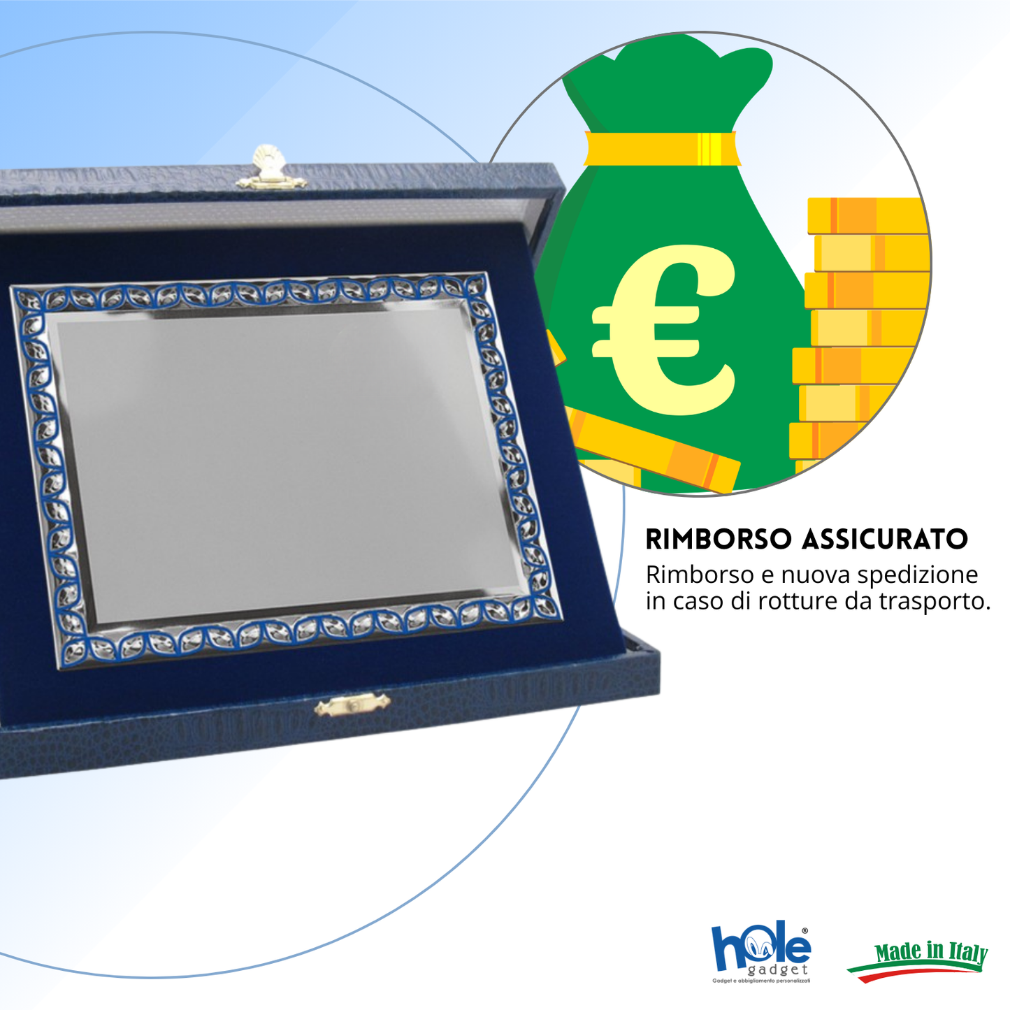 Targa personalizzata con astuccio 23x19 cm | Cod. 19.17.23A