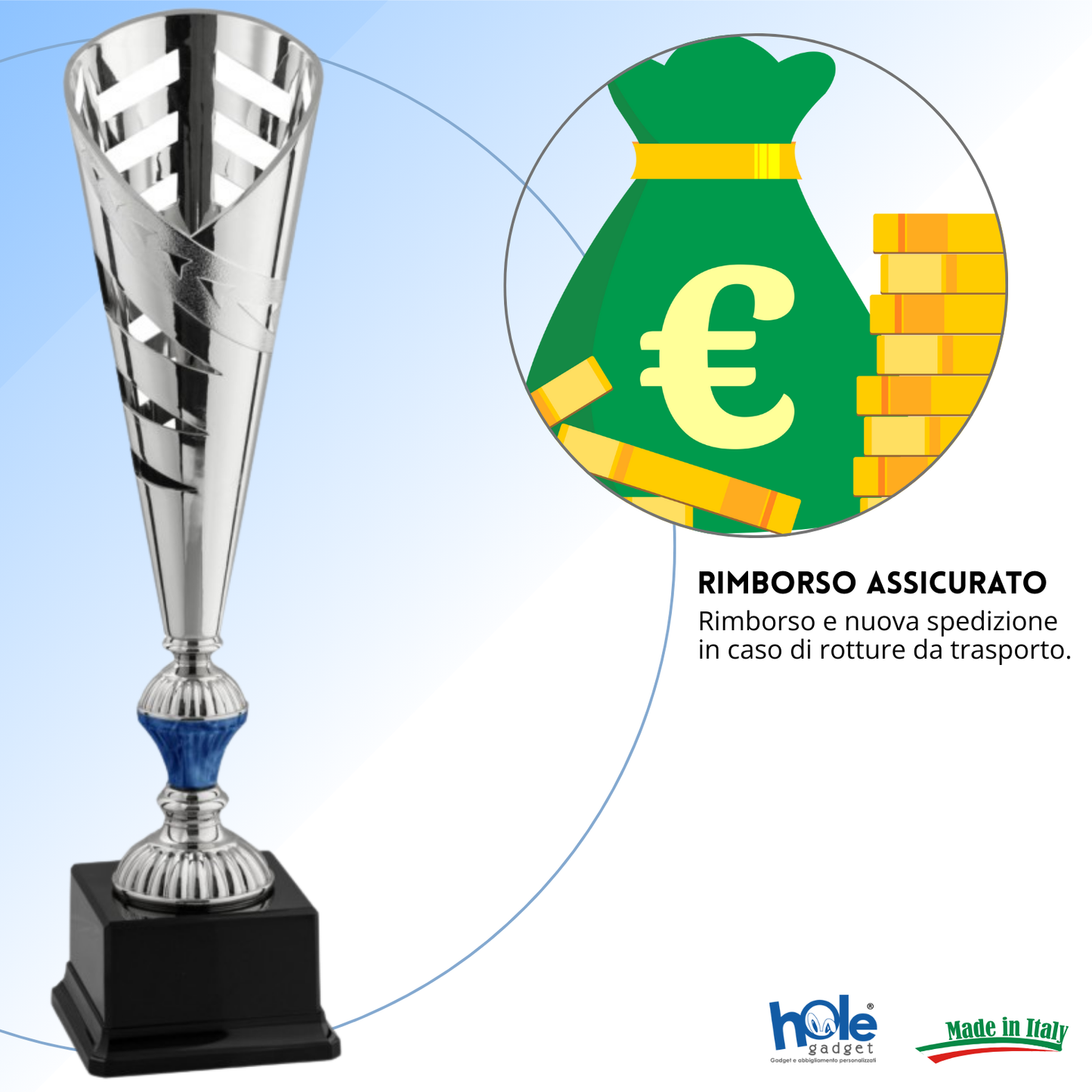 Coppa da 39 cm in ABS con base nera | Cod. 12.913S