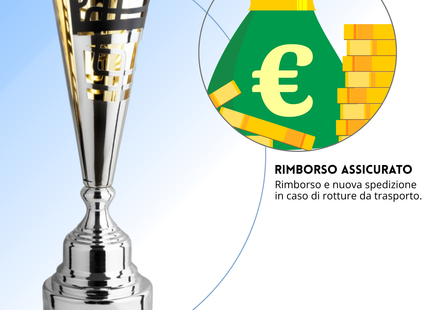 Trofeo in metallo da 56 cm peso da 2,1 Kg. | Cod. 3.123