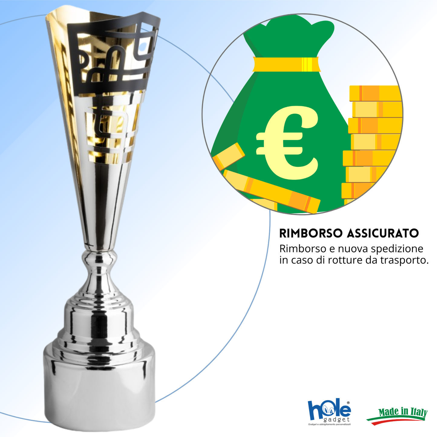 Trofeo in metallo da 56 cm peso da 2,1 Kg. | Cod. 3.123