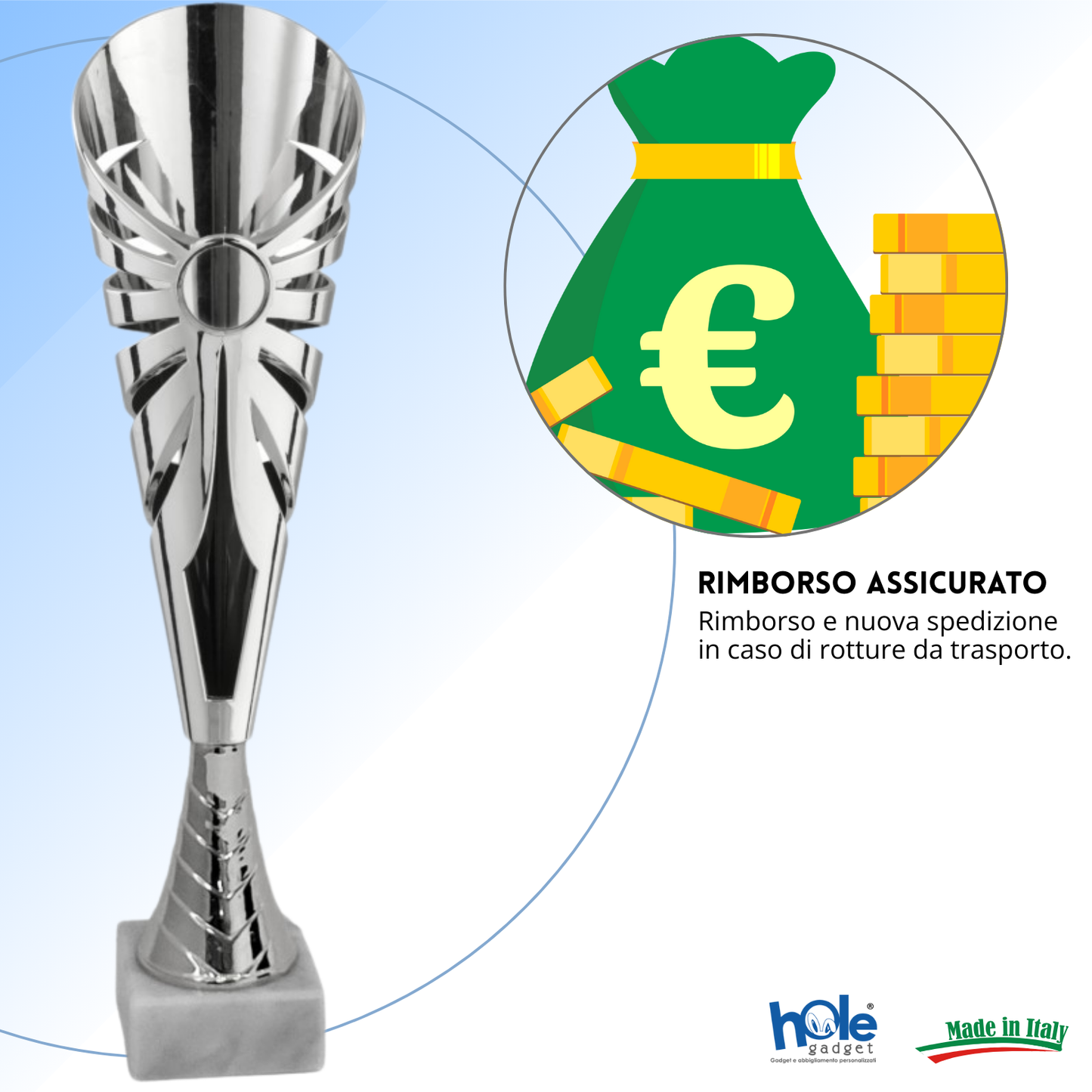 Coppa da 36 cm in ABS con base in marmo | Cod. 12.961G (Copia)