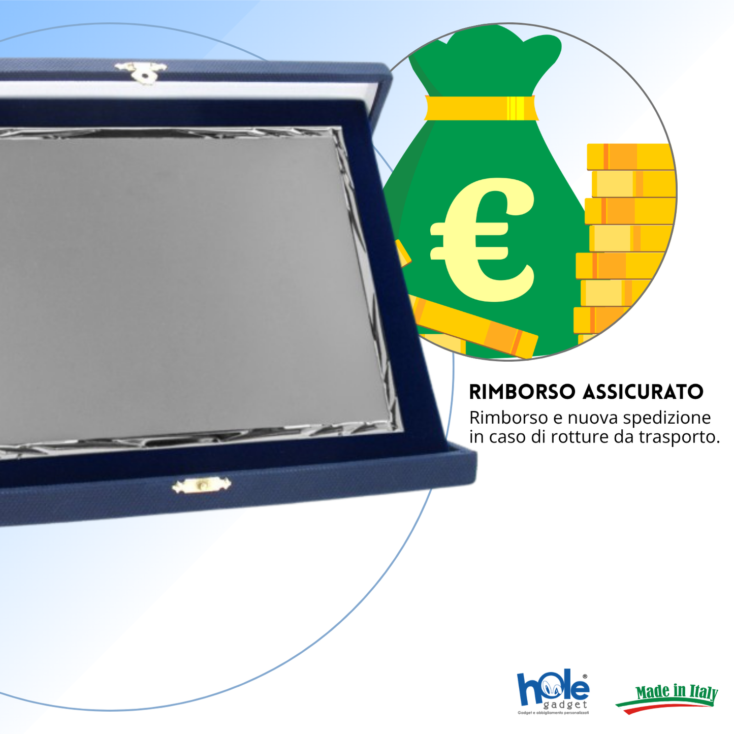 Targa personalizzata con astuccio 26x21 cm | Cod. 19.91.26