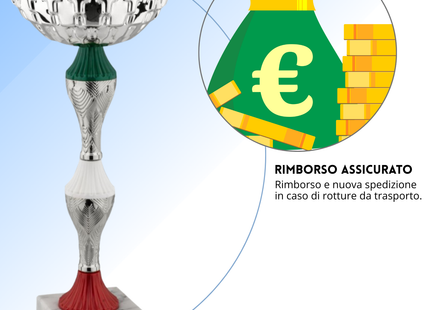 Coppa da 34 cm in ABS con base in marmo | Cod. 12.942S