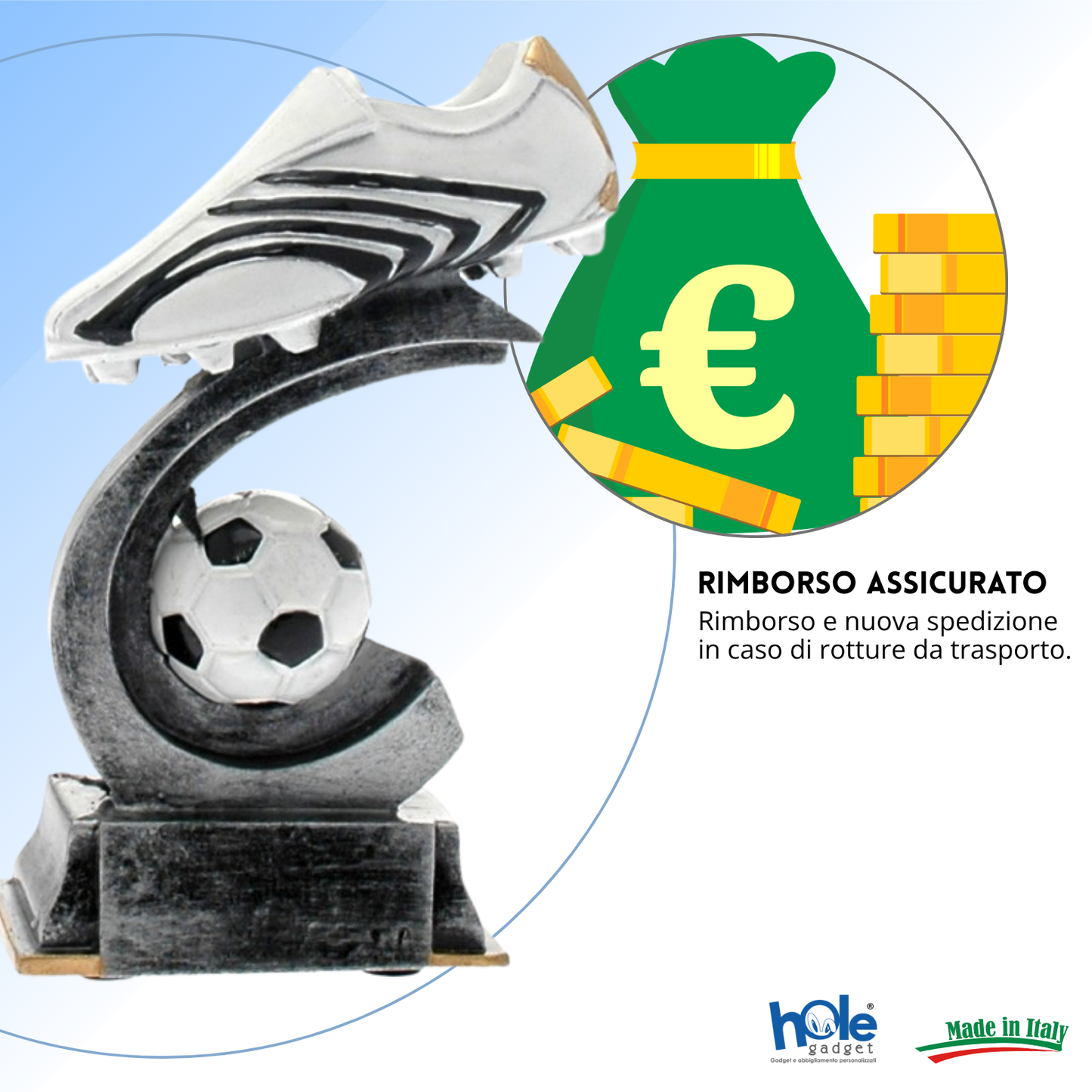 Premio calcistico personalizzato 19 cm | Cod. 15.020