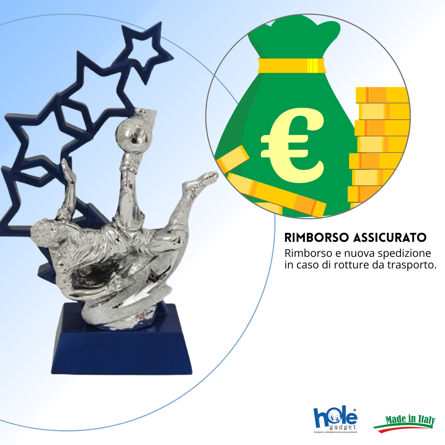 Premio calcistico personalizzato 28 cm | Cod. 14.555