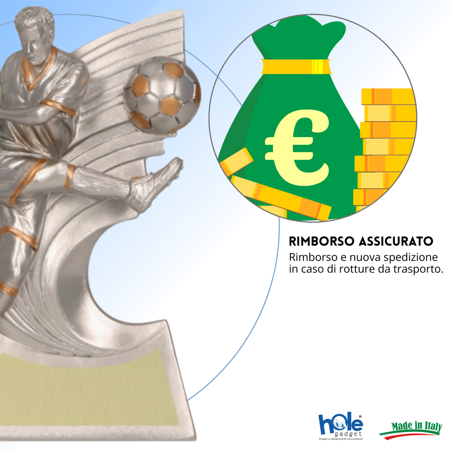 Premio calcistico personalizzato 16 cm | Cod. 14.523B