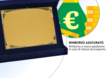 Targa personalizzata con astuccio 26x21 cm | Cod. 19.75.26