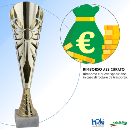Coppa da 31 cm in ABS con base in marmo | Cod. 12.963G
