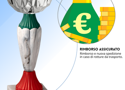 Coppa da 17 cm con tazza in metallo e base in marmo | Cod. 13.393S
