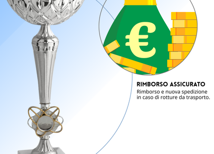 Coppa da 27 cm in metallo con base in marmo | Cod. 13.054S