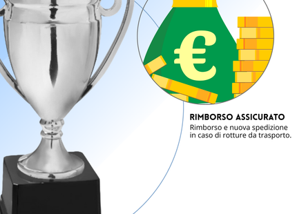 Coppa da 20 cm in ABS con base nera | Cod. 12.993