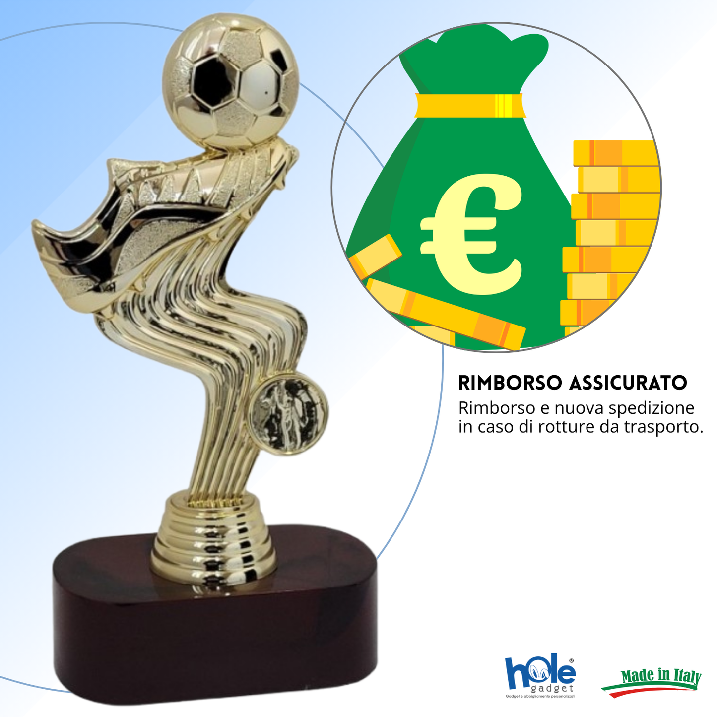 Premio calcistico personalizzato 22 cm | Cod. 14.507A