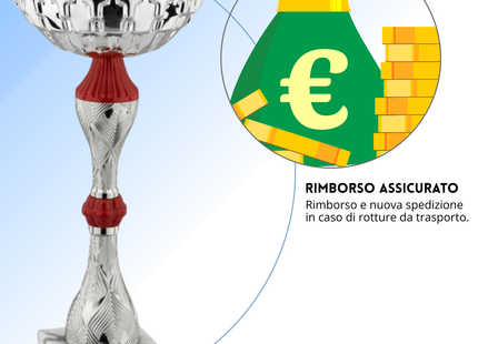 Coppa da 28 cm in metallo con base in marmo | Cod. 13.243S