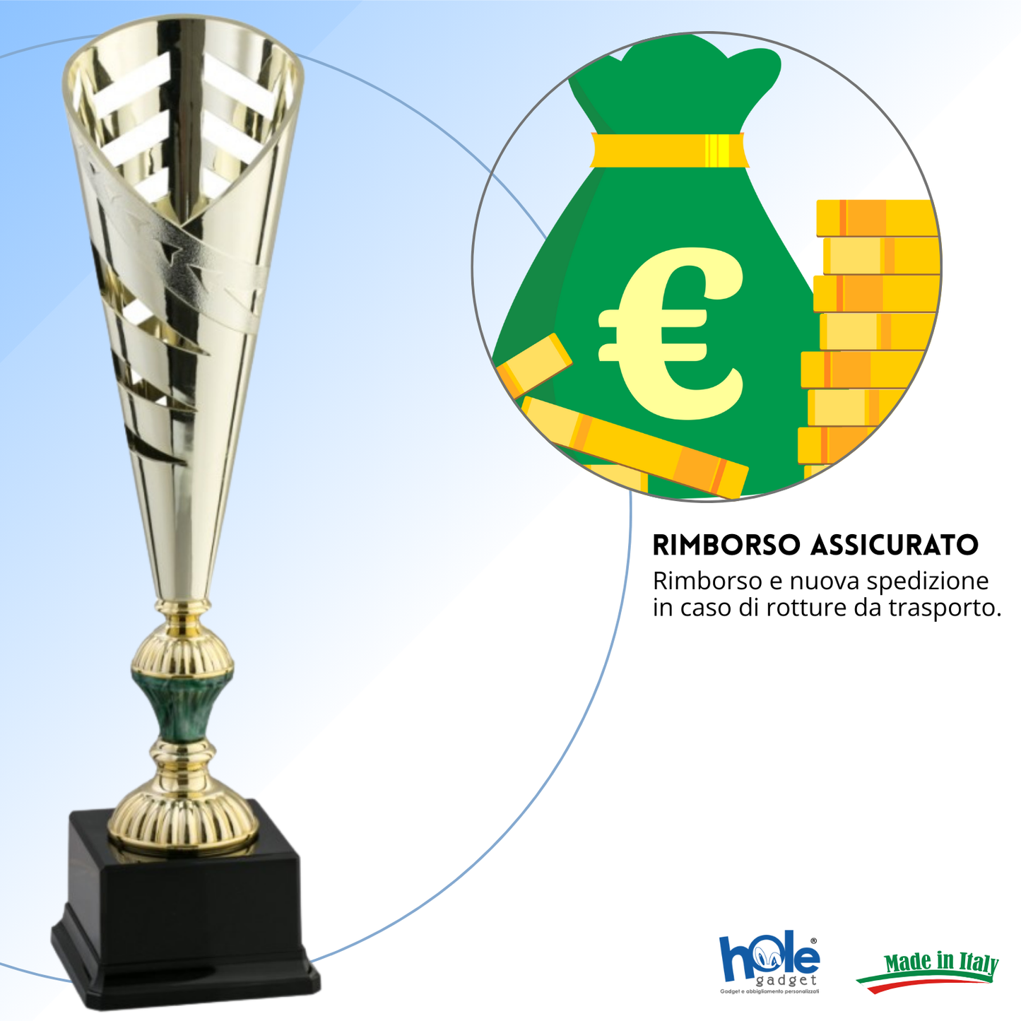 Tris di premiazioni economiche 41 - 40 - 39 cm | Cod. 12.919G