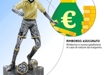 Premio calcistico personalizzato 28 cm | Cod. 14.530
