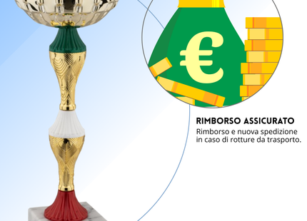 Coppa da 27 cm in ABS con base in marmo | Cod. 12.944G