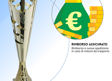 Coppa da 31 cm in ABS con base in marmo | Cod. 13.193G