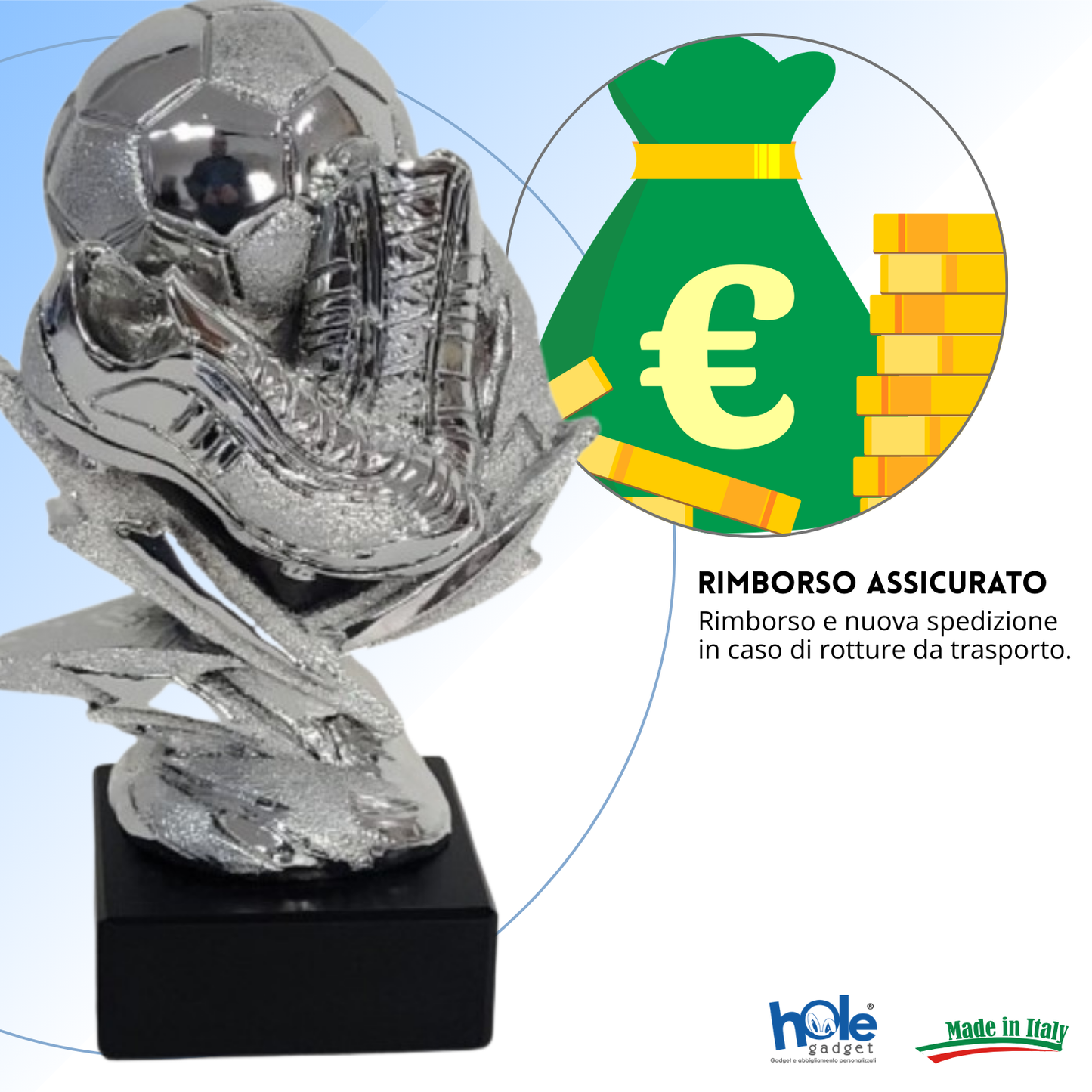 Premio calcistico personalizzato 19 cm | Cod. 14.550B