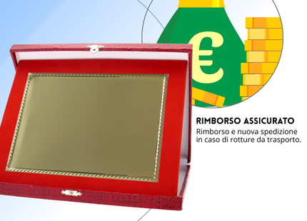 Targa personalizzata con astuccio 26x21 cm | Cod. 19.17.26C