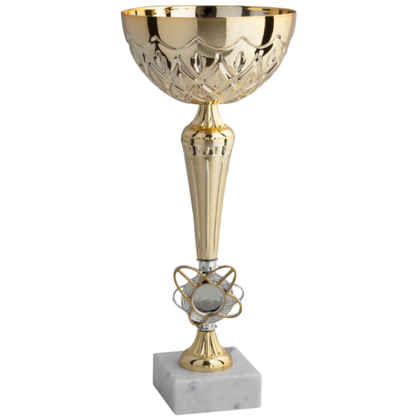 Coppa da 27 cm in metallo con base in marmo | Cod. 13.054G