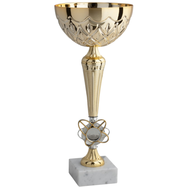 Coppa da 35 cm in metallo con base in marmo | Cod. 13.051G