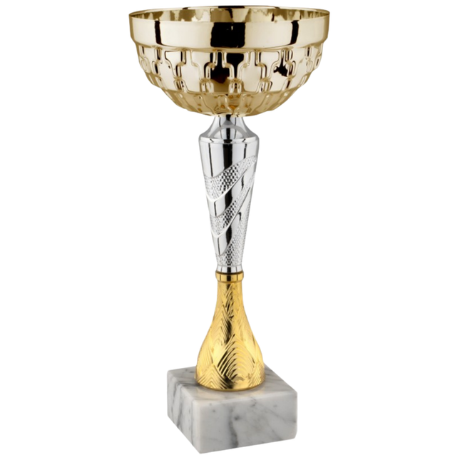 Coppa da 32 cm con tazza in metallo e base in marmo | Cod. 13.541G