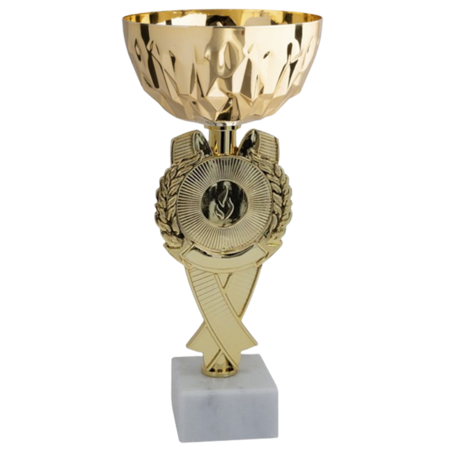 Coppa da 23 cm con tazza in metallo e base in marmo | Cod. 13.601G