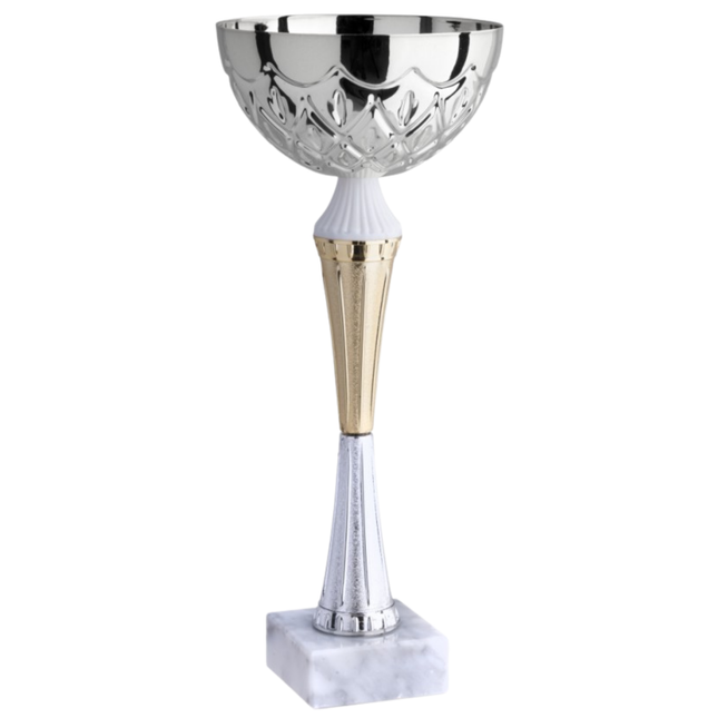Coppa da 35 cm in metallo con base in marmo | Cod. 13.042G