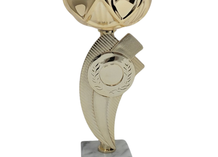 Coppa da 21 cm Oro in ABS con base in marmo | Cod. 13.214G
