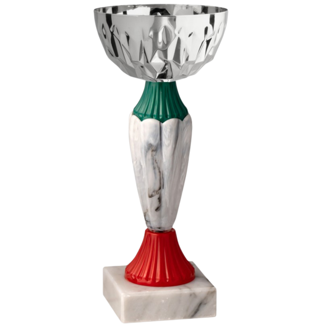 Coppa da 18 cm con tazza in metallo e base in marmo | Cod. 13.392S