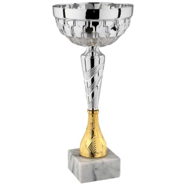 Coppa da 32 cm con tazza in metallo e base in marmo | Cod. 13.541S