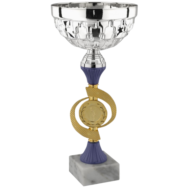 Coppa da 25 cm con tazza in metallo e base in marmo | Cod. 13.553S