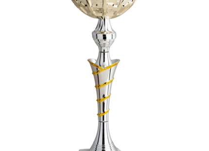 Coppa da 32 cm in metallo con base in marmo | Cod. 11.573G