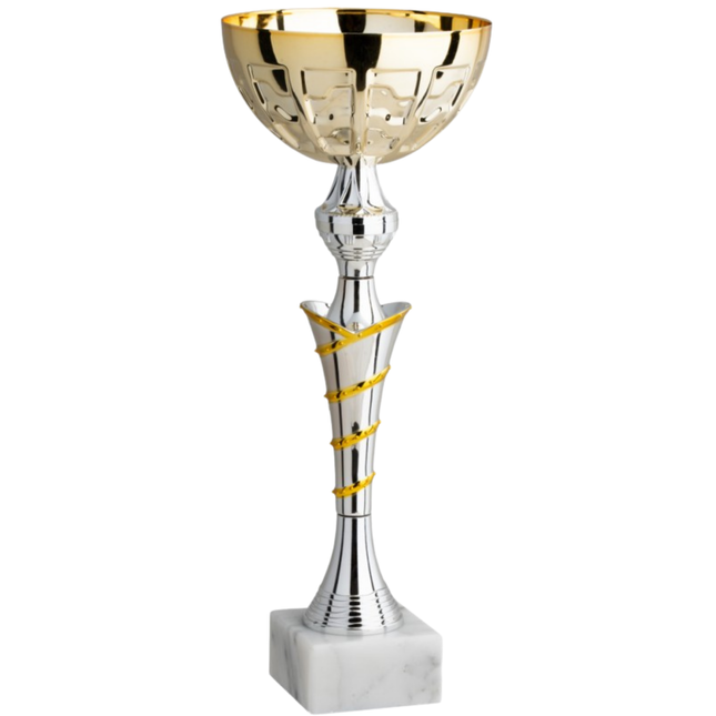 Coppa da 40 cm in metallo con base in marmo | Cod. 11.571G