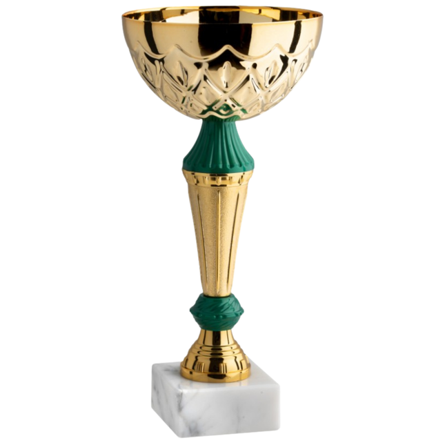 Coppa da 28 cm con tazza in metallo e base in marmo | Cod. 13.581G