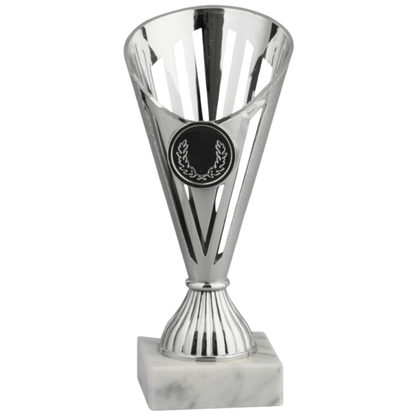 Coppa da 17 cm Argento in ABS con base in marmo | Cod. 13.022S