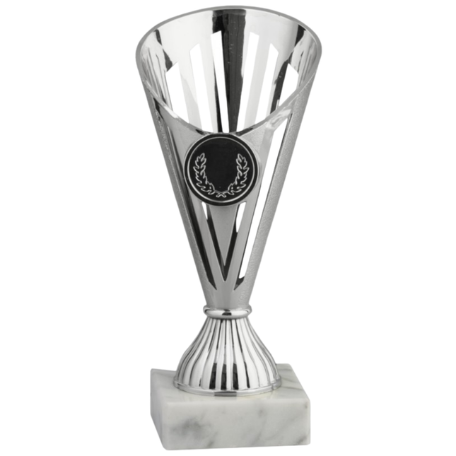 Coppa da 17 cm Argento in ABS con base in marmo | Cod. 13.022S
