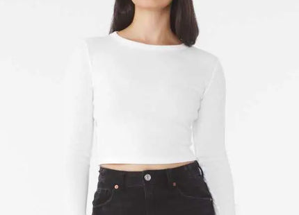 Women's Micro Rib Long Sleeve Baby Tee BE1501 – immagine 1